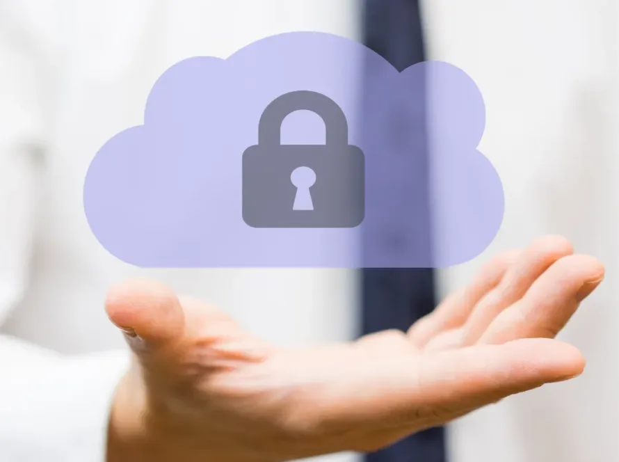 ענן עם מנעול בכף יד